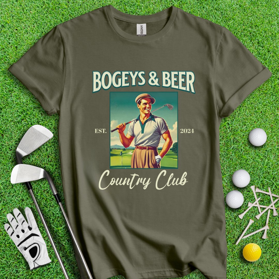 Bogeys & Beer Country Club T-Shirt - TeeHee Golf Gear