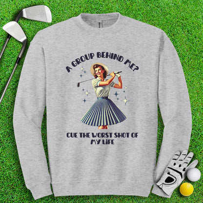 Can't Golf When Group Behind Me Crewneck - TeeHee Golf Gear