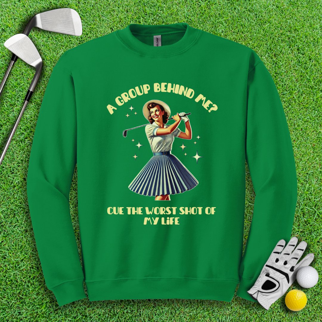 Can't Golf When Group Behind Me Crewneck - TeeHee Golf Gear