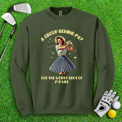 Can't Golf When Group Behind Me Crewneck - TeeHee Golf Gear