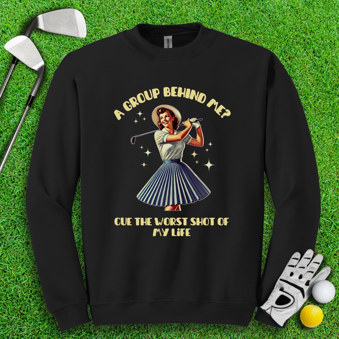 Can't Golf When Group Behind Me Crewneck - TeeHee Golf Gear