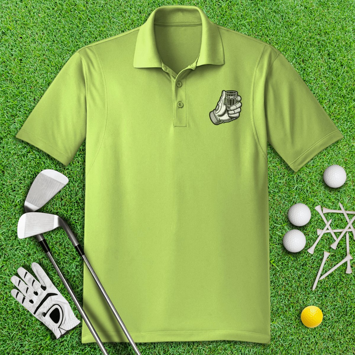 Cheers For Birdie Juice Polo Shirt - TeeHee Golf Gear