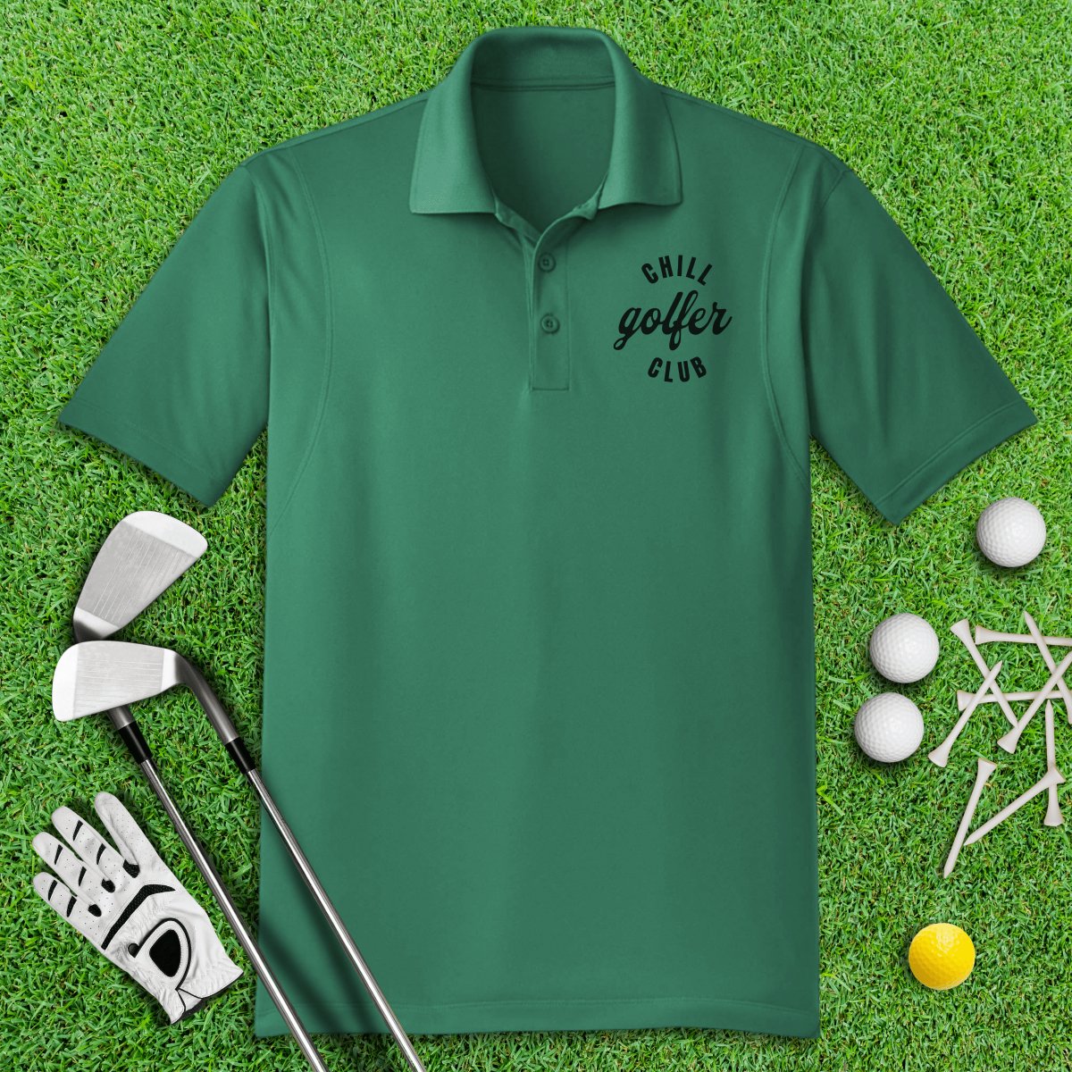 Chill Golfer Club Funny Golf Polo Shirt - TeeHee Golf Gear