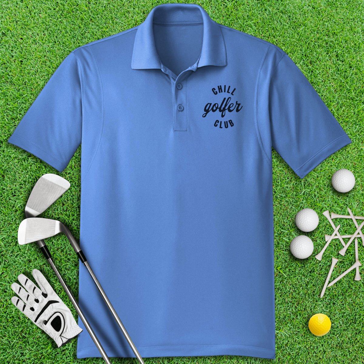 Chill Golfer Club Funny Golf Polo Shirt - TeeHee Golf Gear