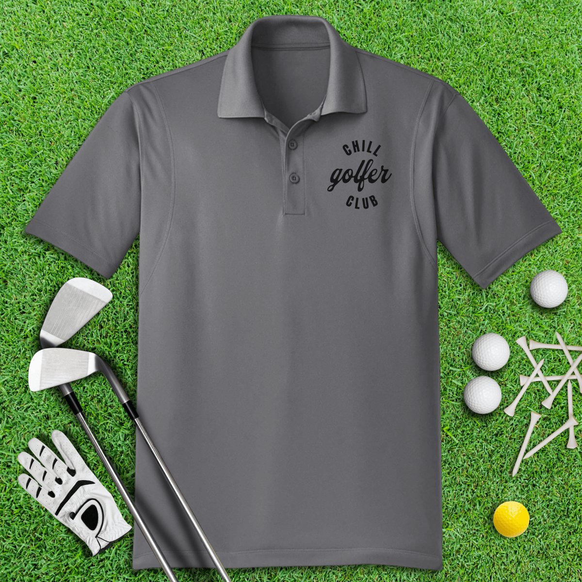 Chill Golfer Club Funny Golf Polo Shirt - TeeHee Golf Gear