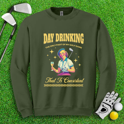 Consistent at Day Drinking Crewneck - TeeHee Golf Gear