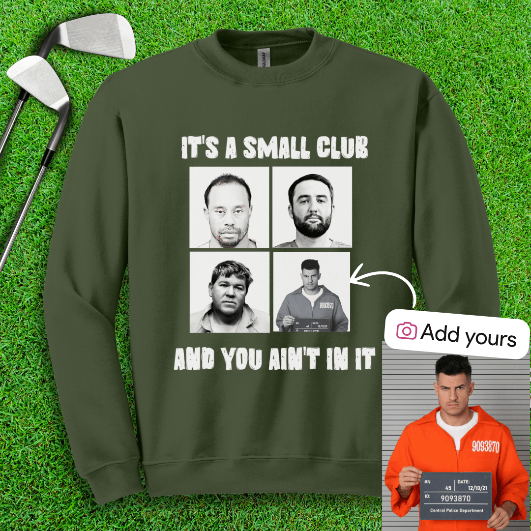 Custom Mugshot Small Club Crewneck - TeeHee Golf Gear