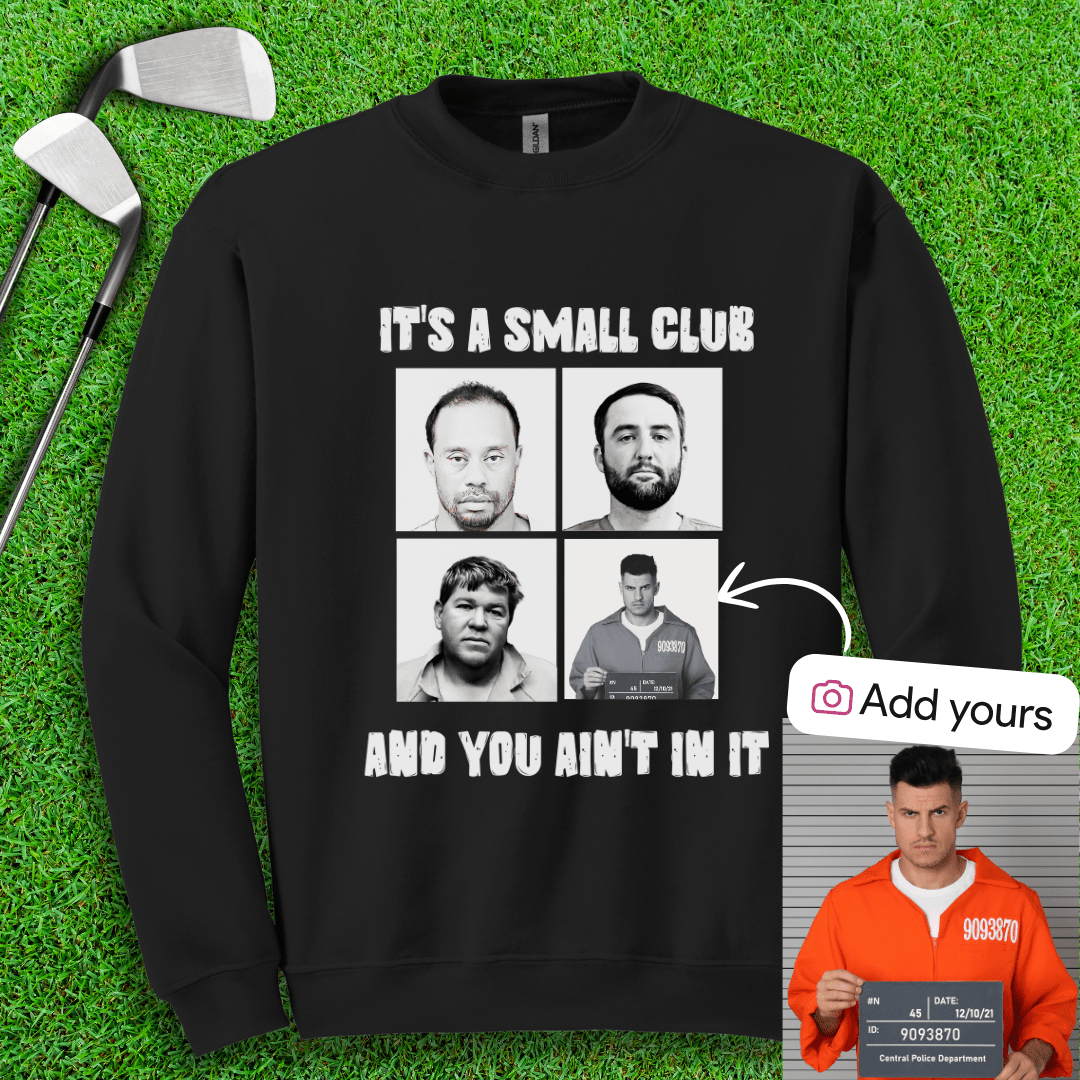 Custom Mugshot Small Club Crewneck - TeeHee Golf Gear