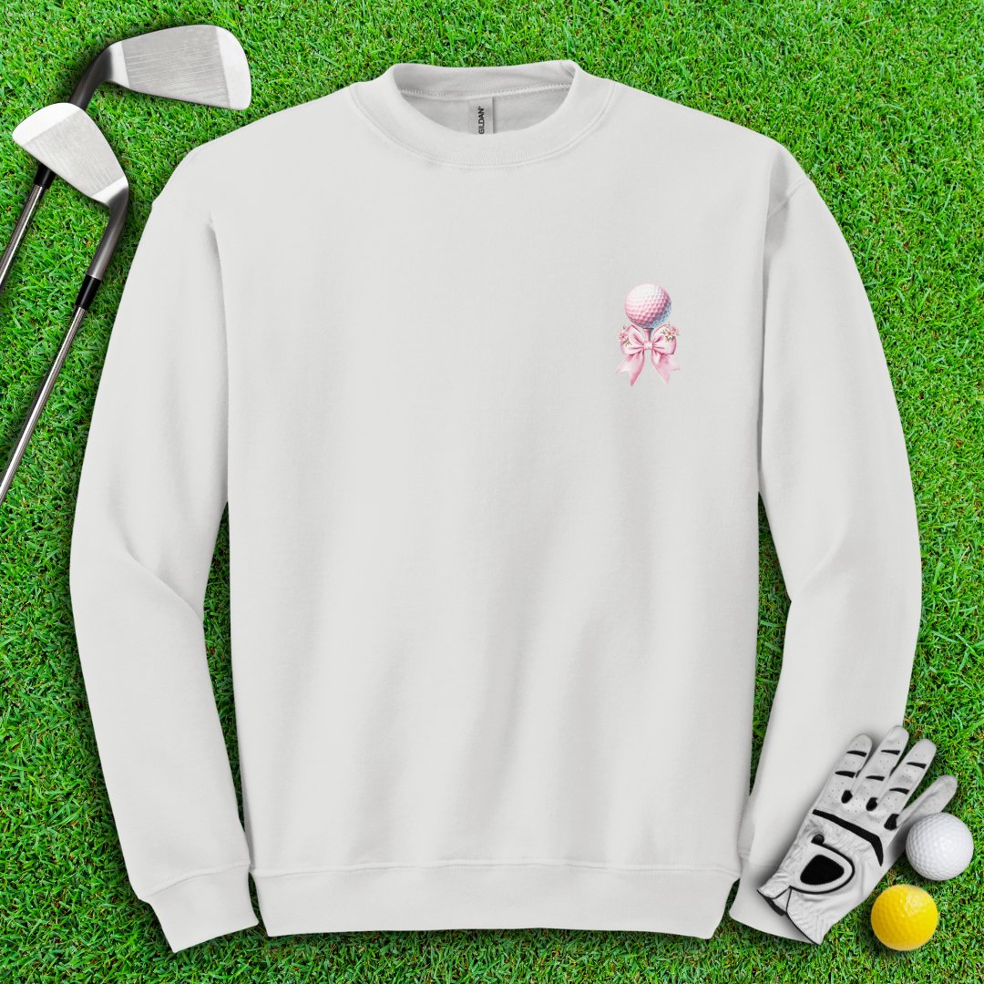 Cute Coquette Floral Golf Crewneck - TeeHee Golf Gear