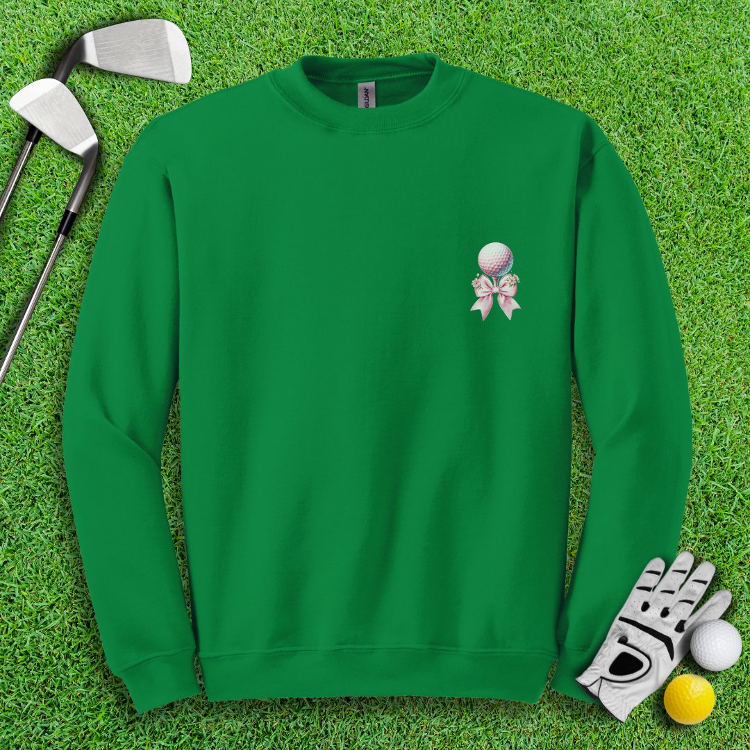 Cute Coquette Floral Golf Crewneck - TeeHee Golf Gear