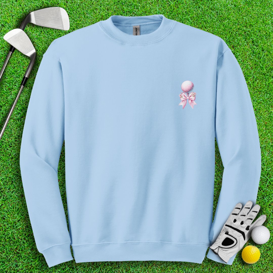 Cute Coquette Floral Golf Crewneck - TeeHee Golf Gear