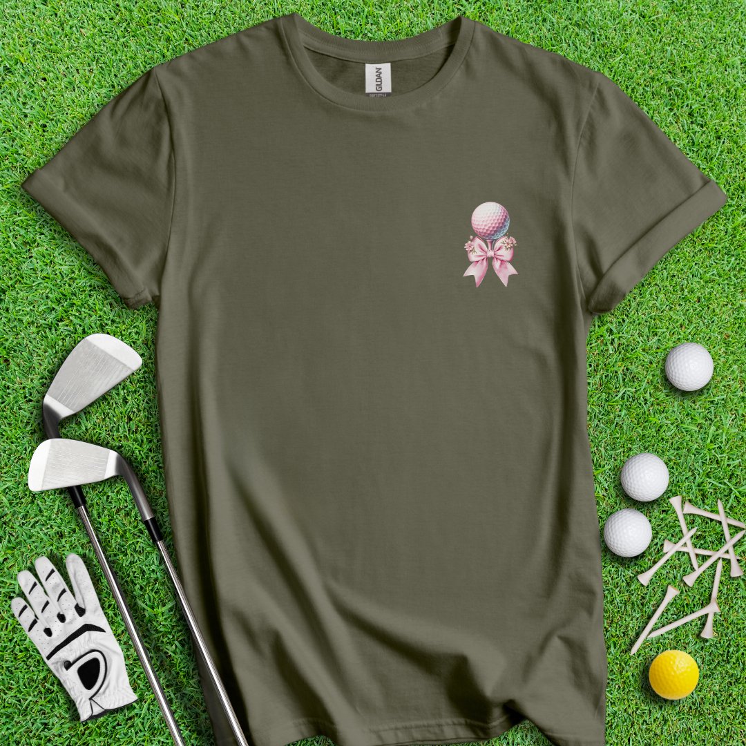 Cute Coquette Floral Golf T-Shirt - TeeHee Golf Gear