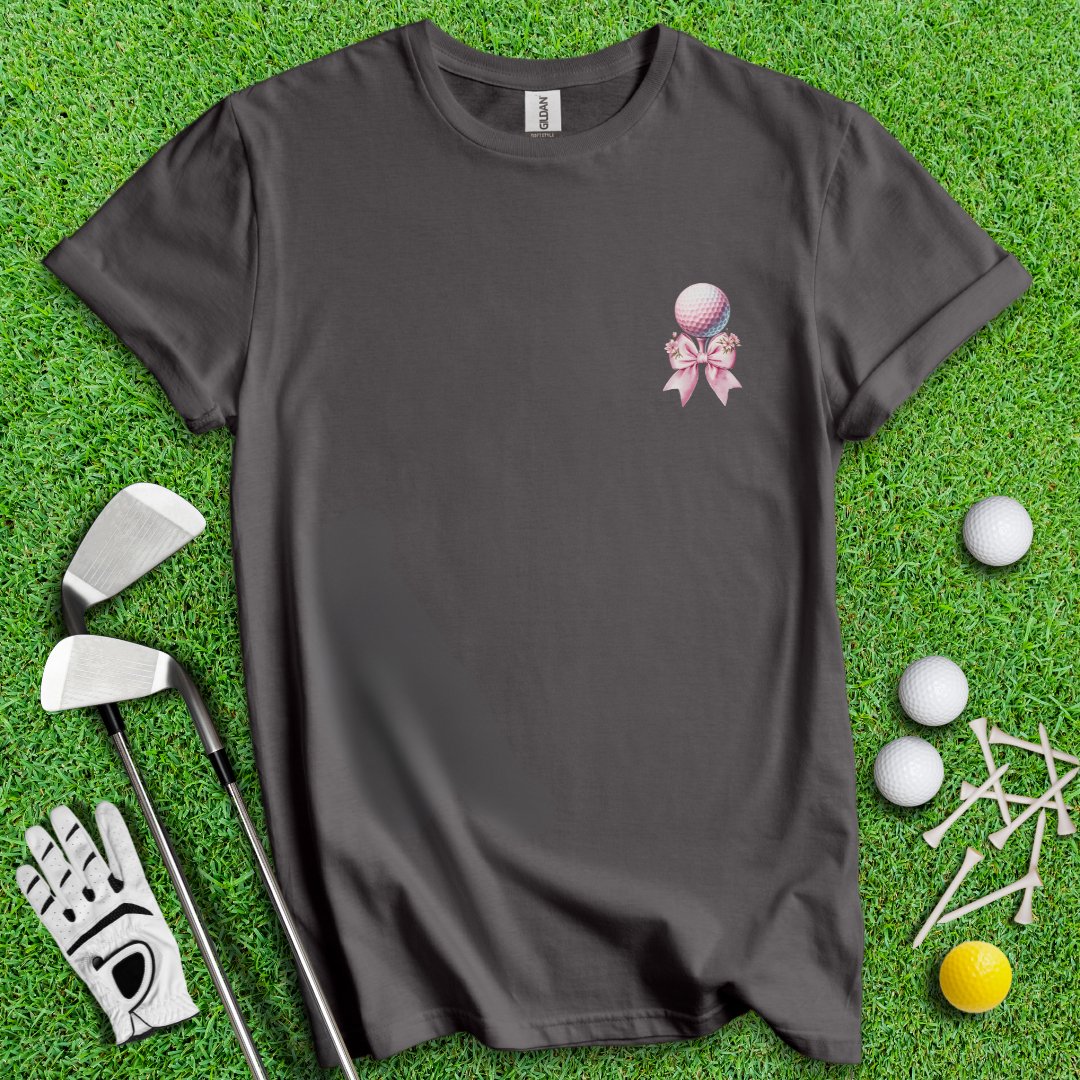 Cute Coquette Floral Golf T-Shirt - TeeHee Golf Gear