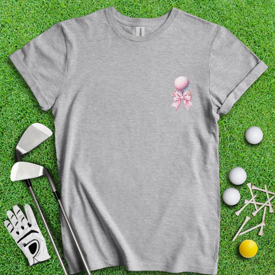 Cute Coquette Floral Golf T-Shirt - TeeHee Golf Gear
