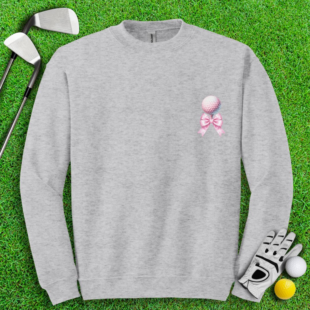 Cute Coquette Golf Ball Crewneck - TeeHee Golf Gear