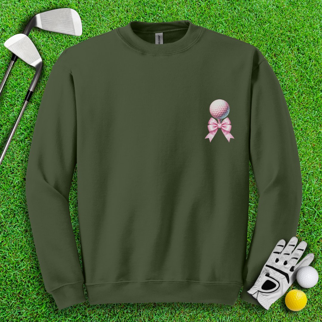 Cute Coquette Golf Ball Crewneck - TeeHee Golf Gear