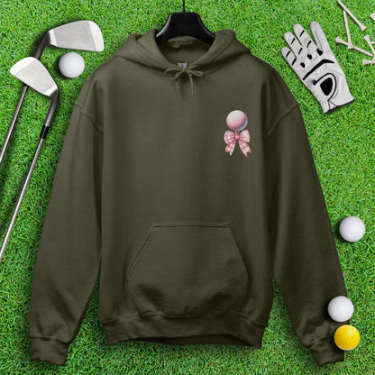 Cute Coquette Golf Ball Hoodie - TeeHee Golf Gear