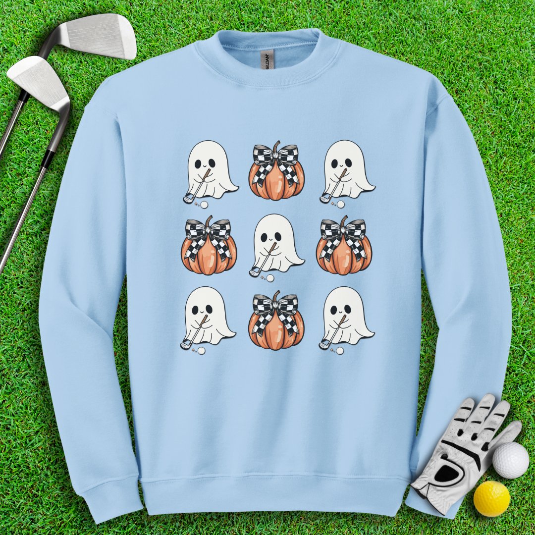 Cute Coquette Golfing Ghost Crewneck - TeeHee Golf Gear