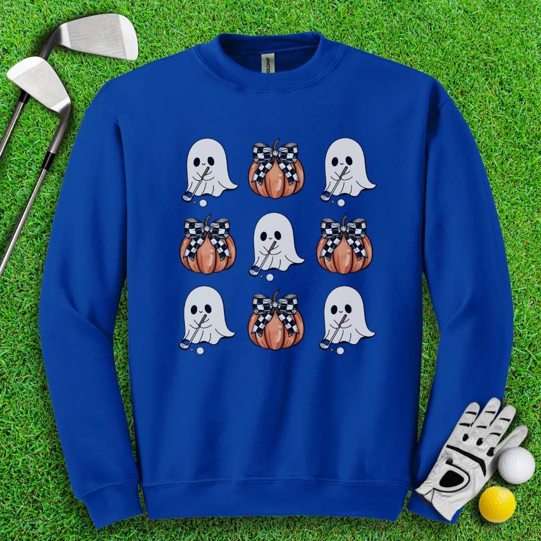 Cute Coquette Golfing Ghost Crewneck - TeeHee Golf Gear