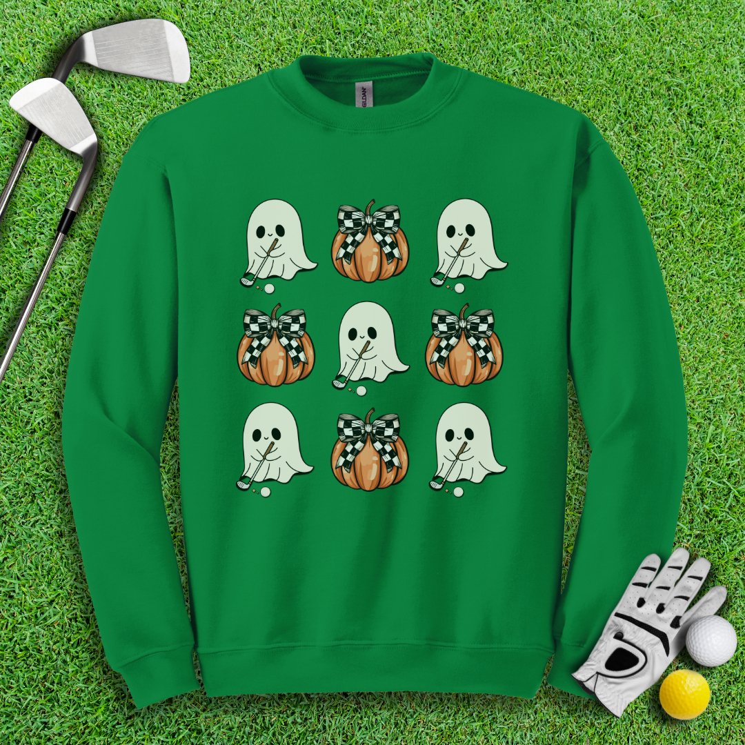 Cute Coquette Golfing Ghost Crewneck - TeeHee Golf Gear