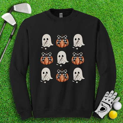 Cute Coquette Golfing Ghost Crewneck - TeeHee Golf Gear