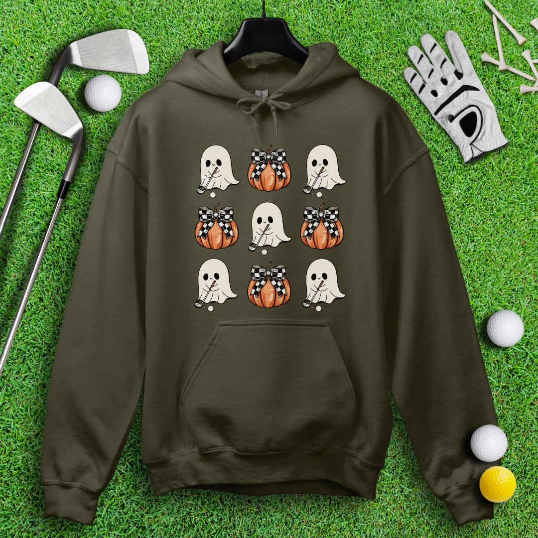 Cute Coquette Golfing Ghost Hoodie - TeeHee Golf Gear