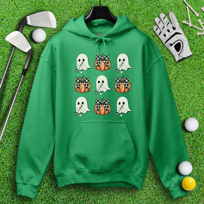 Cute Coquette Golfing Ghost Hoodie - TeeHee Golf Gear