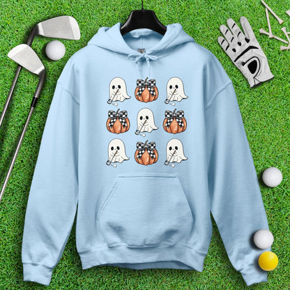 Cute Coquette Golfing Ghost Hoodie - TeeHee Golf Gear