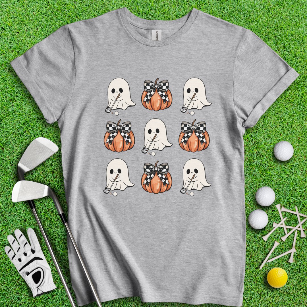 Cute Coquette Golfing Ghost T-Shirt - TeeHee Golf Gear