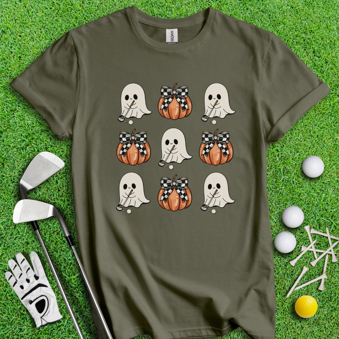 Cute Coquette Golfing Ghost T-Shirt - TeeHee Golf Gear