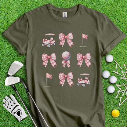 Cute Watercolor Golf Coquette T-Shirt - TeeHee Golf Gear