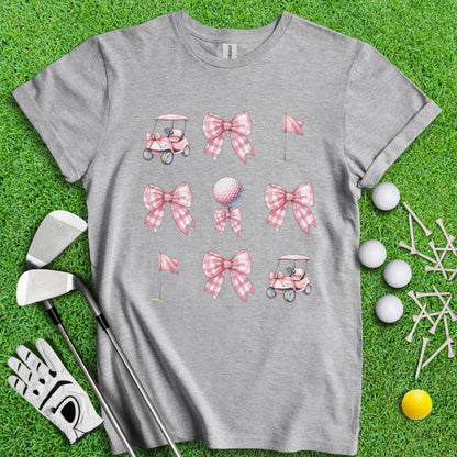 Cute Watercolor Golf Coquette T-Shirt - TeeHee Golf Gear