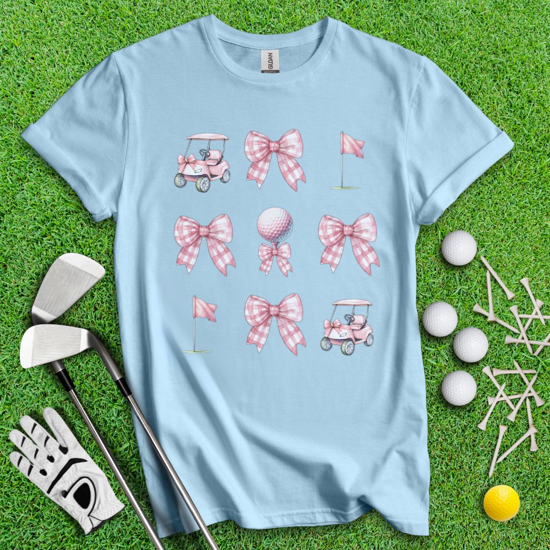 Cute Watercolor Golf Coquette T-Shirt - TeeHee Golf Gear