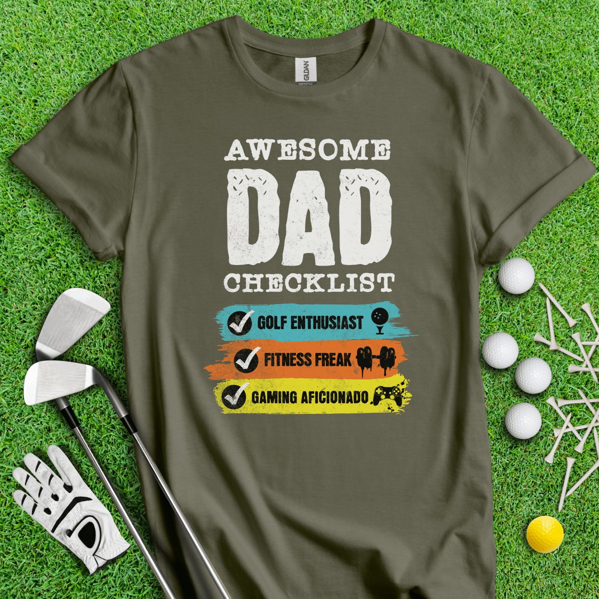 Dad - Golf, Fitness, Gaming T - Shirt - TeeHee Golf Gear