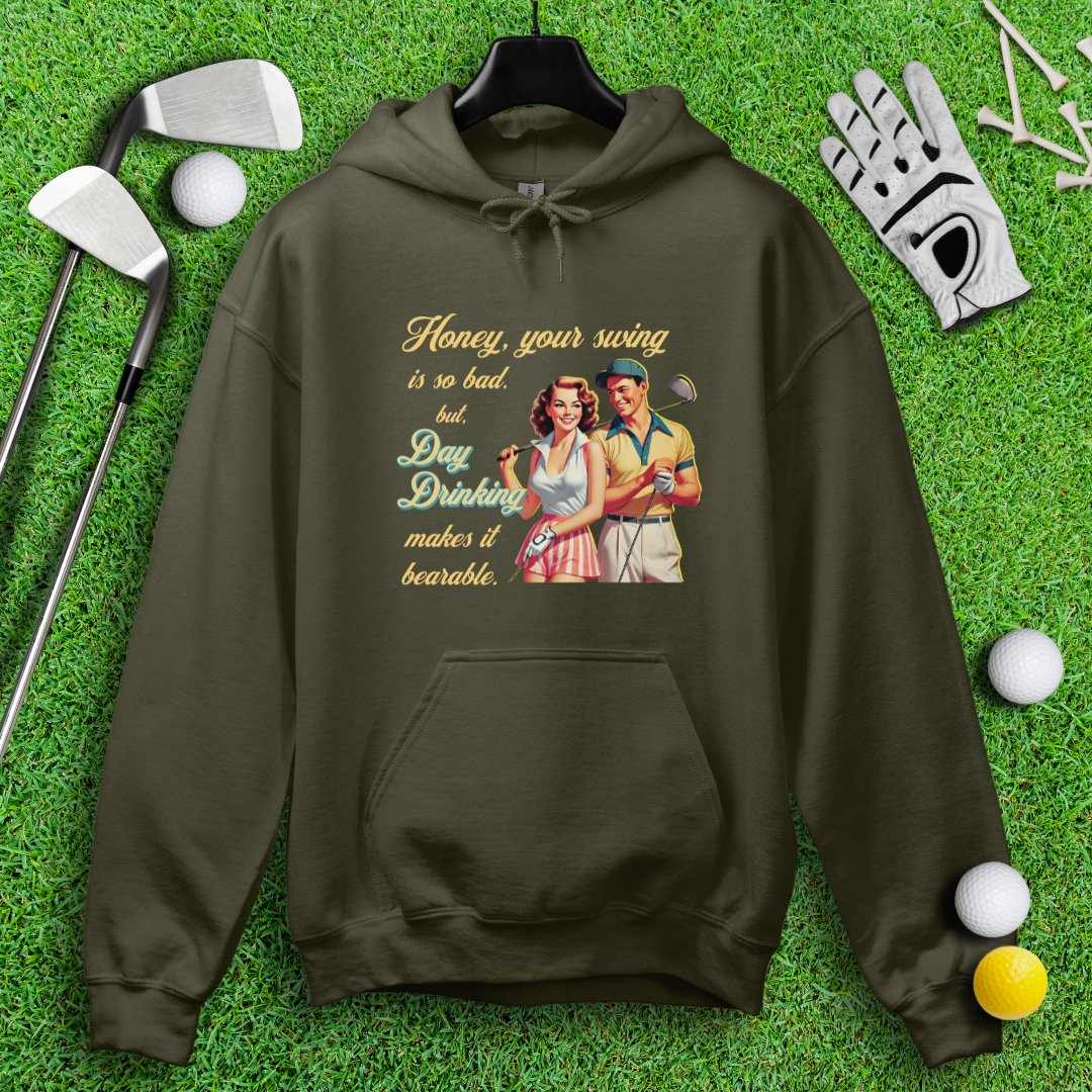 Day Drinking Makes It Bearable Hoodie - TeeHee Golf Gear