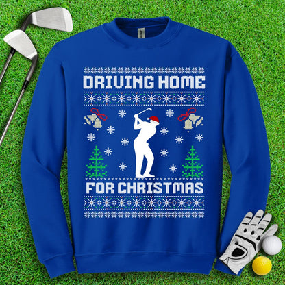 Driving Home For Christmas Ugly Sweater - TeeHee Golf Gear