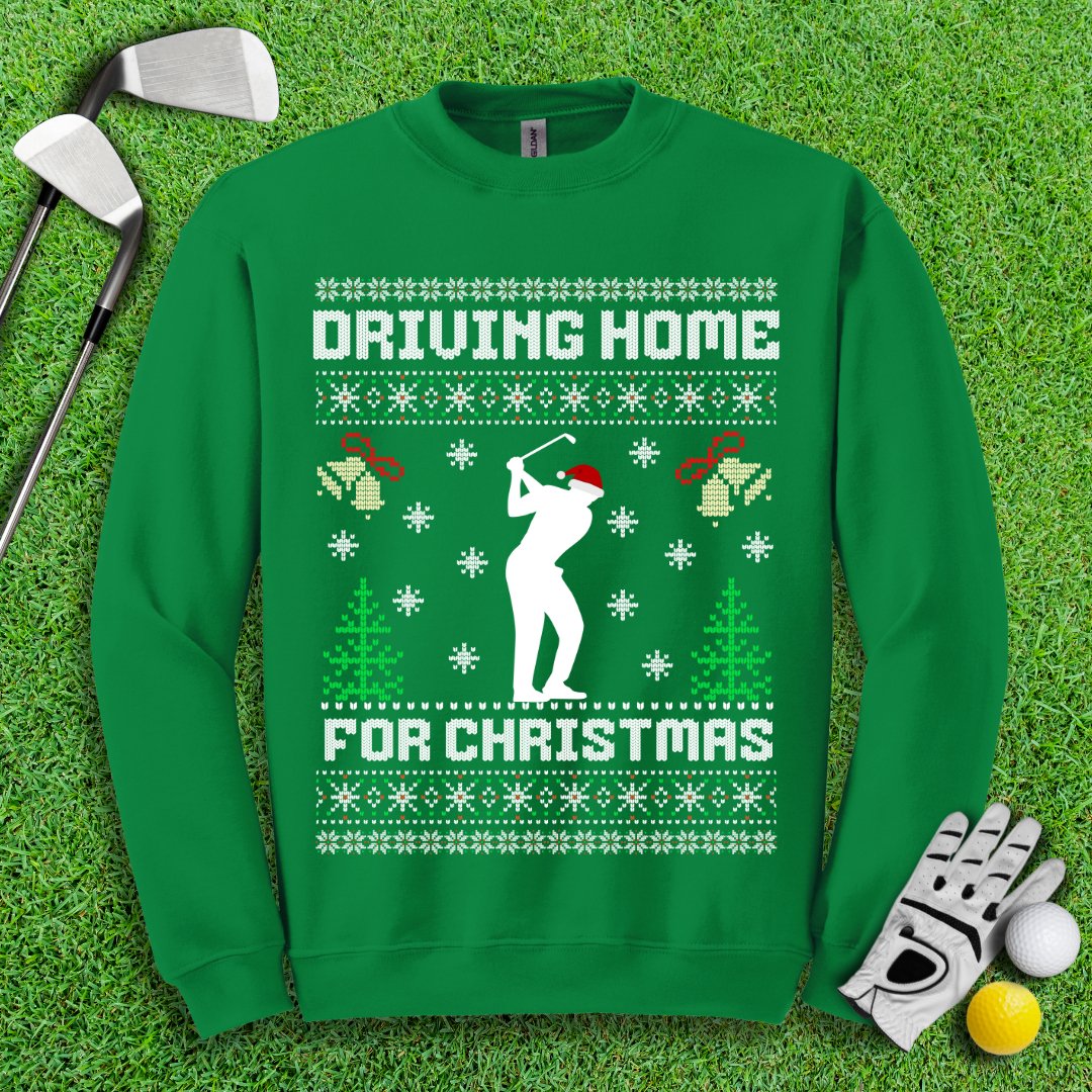 Driving Home For Christmas Ugly Sweater - TeeHee Golf Gear