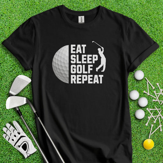 Eat Sleep Golf Repeat T - Shirt - TeeHee Golf Gear