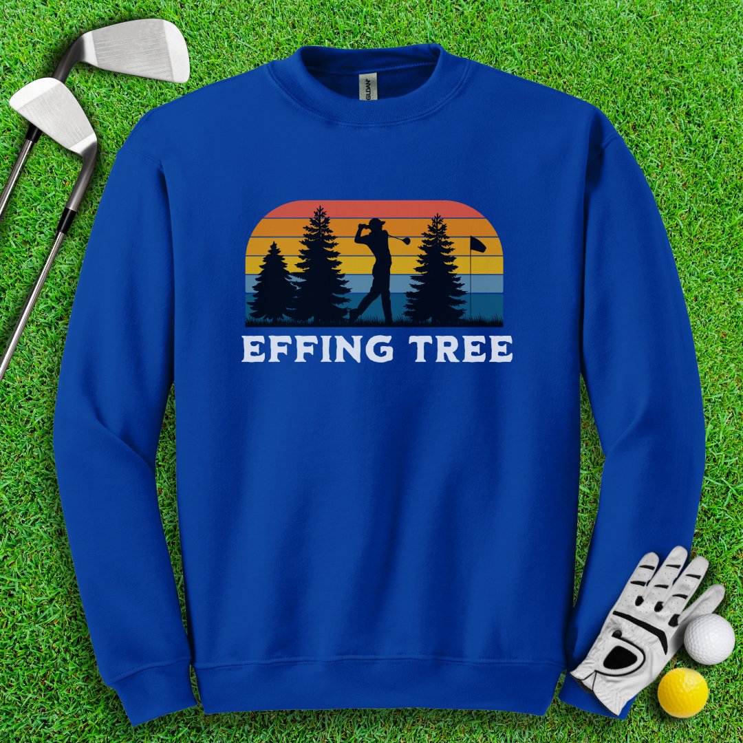 Effing Tree Retro Sunset Crewneck - TeeHee Golf Gear