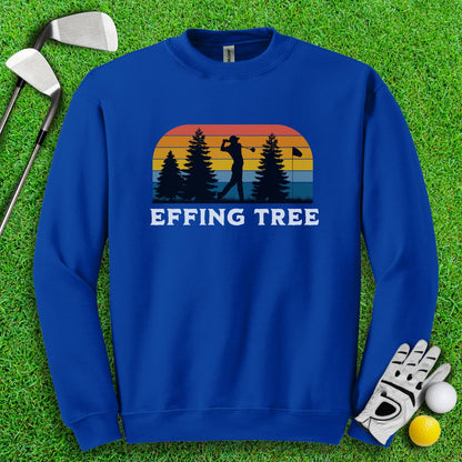 Effing Tree Retro Sunset Crewneck - TeeHee Golf Gear