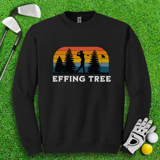 Effing Tree Retro Sunset Crewneck - TeeHee Golf Gear