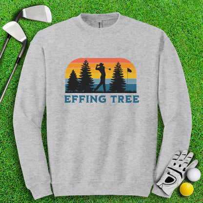 Effing Tree Retro Sunset Crewneck - TeeHee Golf Gear