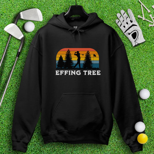 Effing Tree Retro Sunset Hoodie - TeeHee Golf Gear