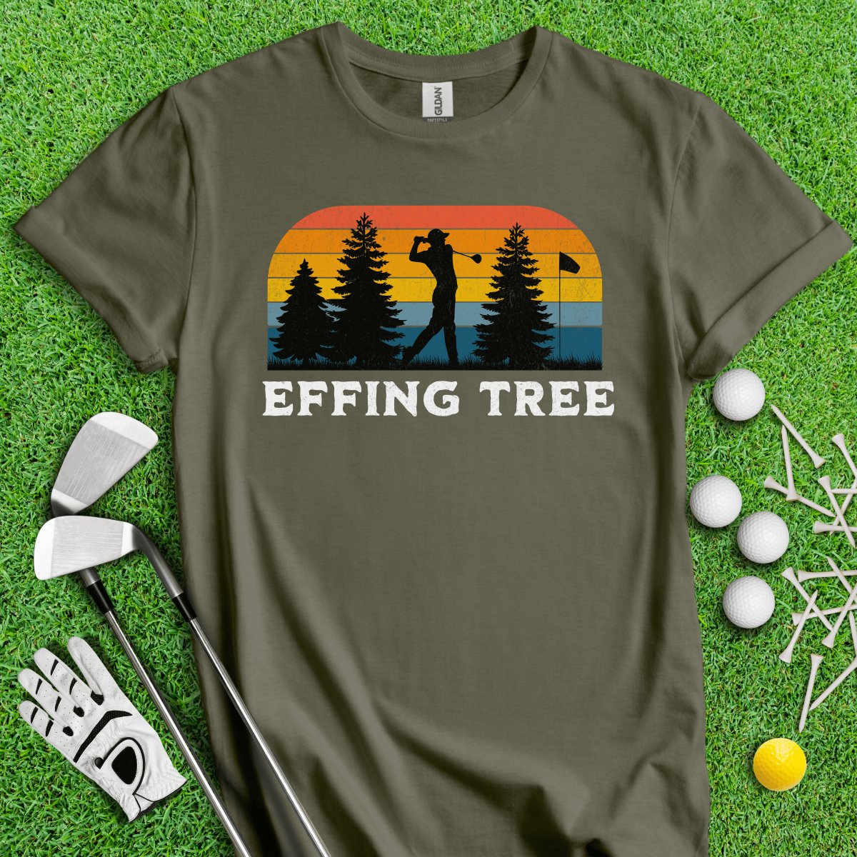 Effing Tree Retro T - Shirt - TeeHee Golf Gear