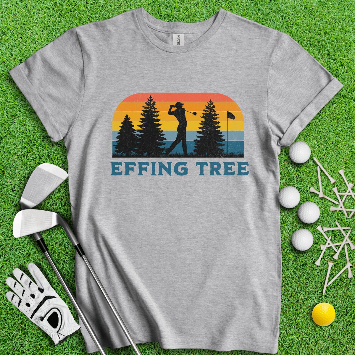 Effing Tree Retro T - Shirt - TeeHee Golf Gear