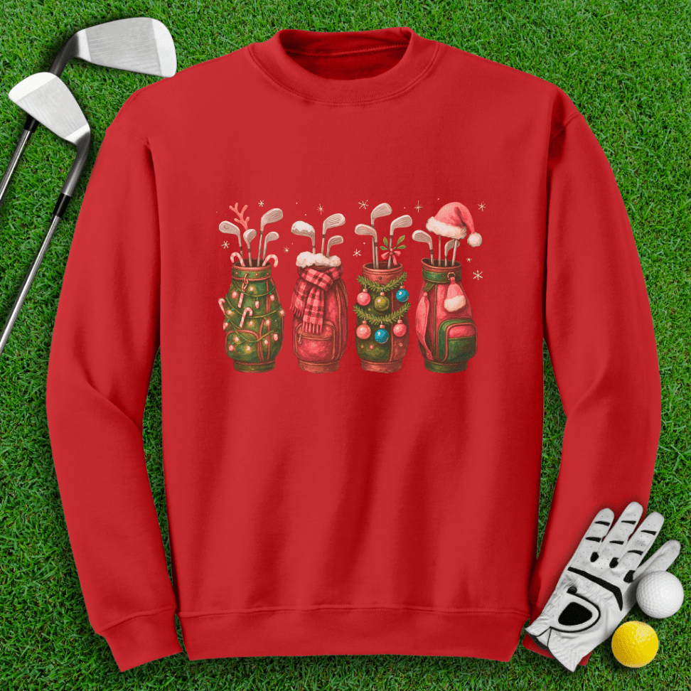 Festive Golf Bags Crewneck - TeeHee Golf Gear