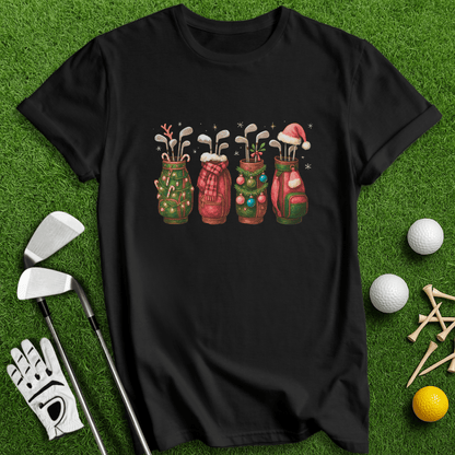Festive Golf Bags T-shirt - TeeHee Golf Gear