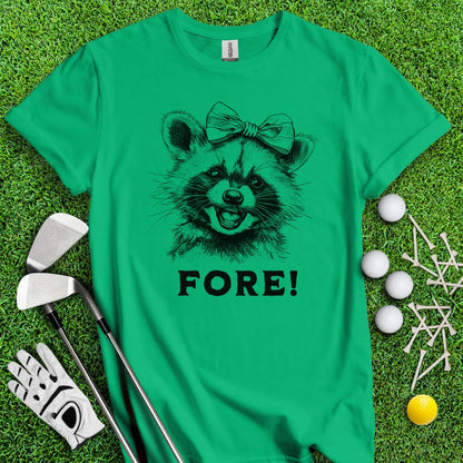 Fore! Raccoon T-Shirt - TeeHee Golf Gear