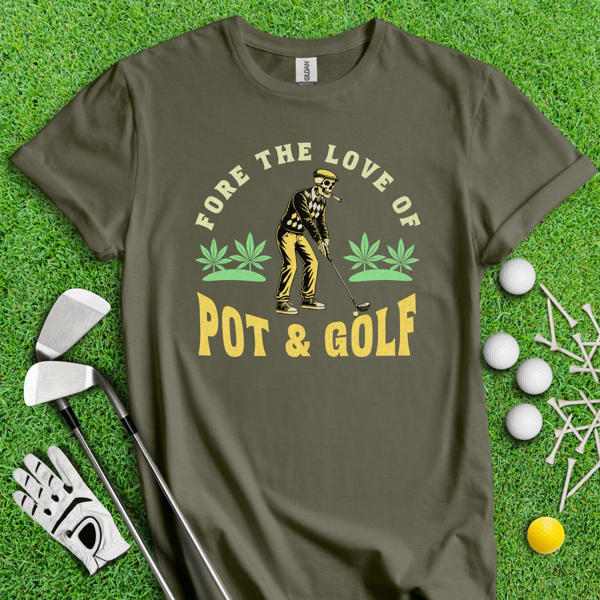 Fore The Love of Golf Retro T - Shirt - TeeHee Golf Gear