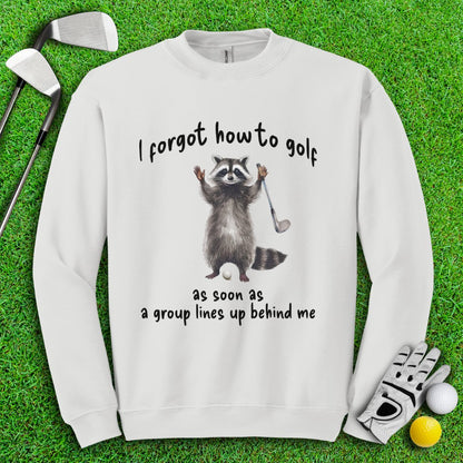 Forgot How to Golf Raccoon Crewneck - TeeHee Golf Gear